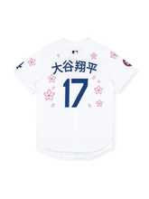 2025年 ロサンゼルス・ドジャース 東京シリーズ 桜エディションユニフォーム 村上隆コラボ 大谷翔平 17番 背面漢字ネーム&ナンバー